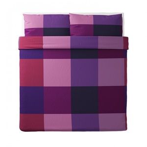 IKEA Purple Brunkrissla Queen/Full/Double Duvet Cover Bedding with Pillow Cases
